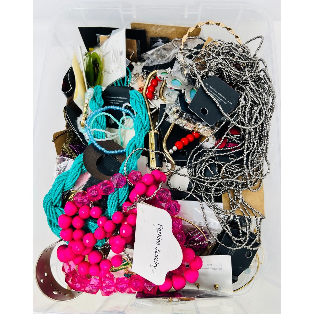 Mystery Jewelry Assorted New Necklace, Bracelet, Earring Lot of 4Lbs Wearable